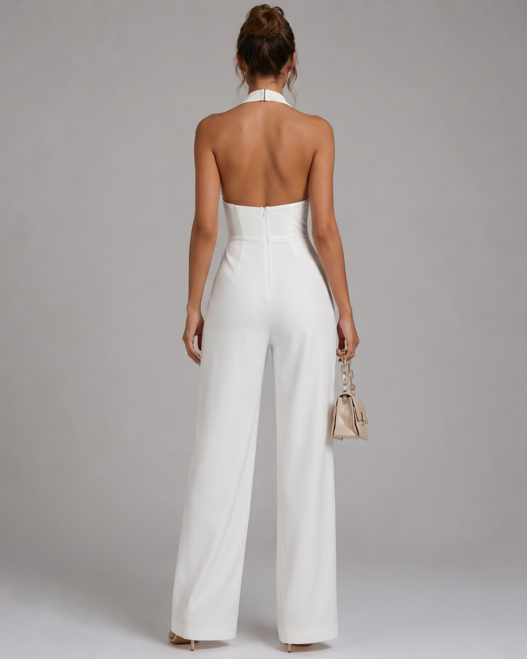 Nymera | Halter-Neck Wide Leg Sleeveless Jumpsuit