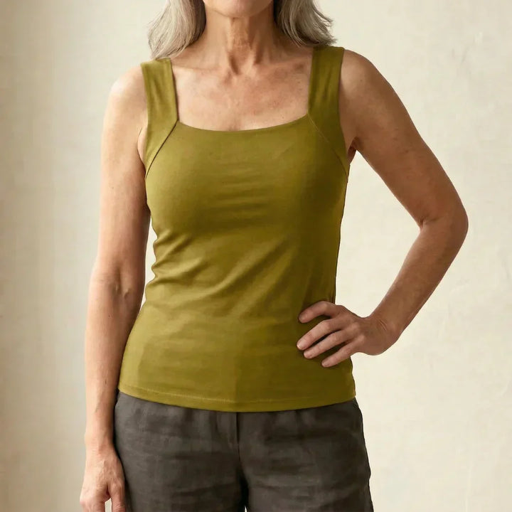 Lourdes Sleeveless Top with Built-in Bra