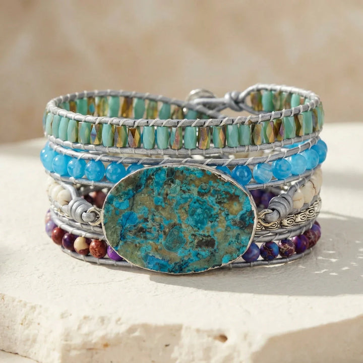Coral | Ocean Jasper Wave Bracelet