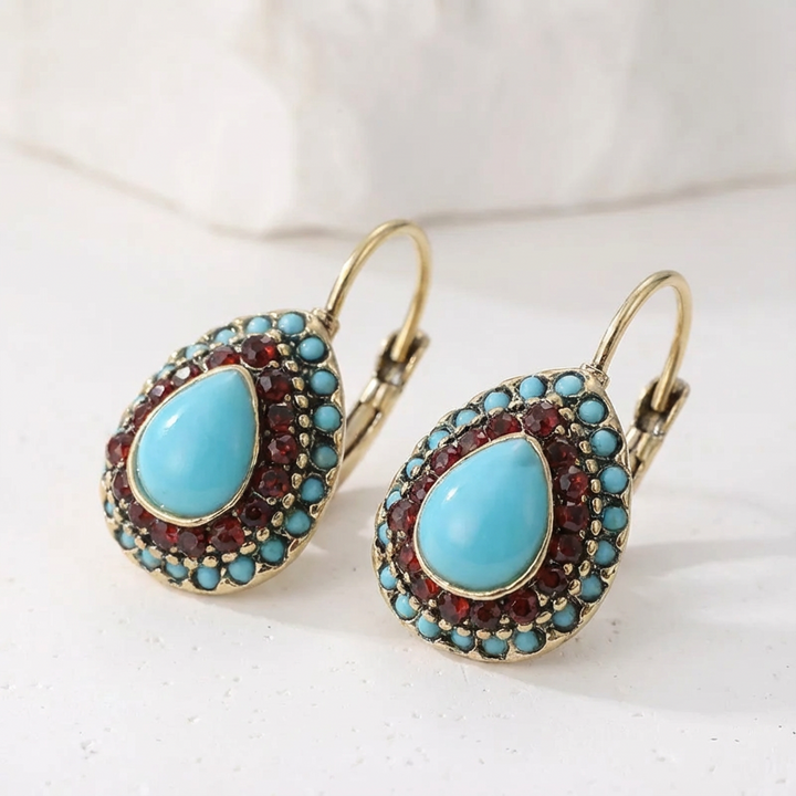 Autumn | Vintage Crystal Teardrop Earrings