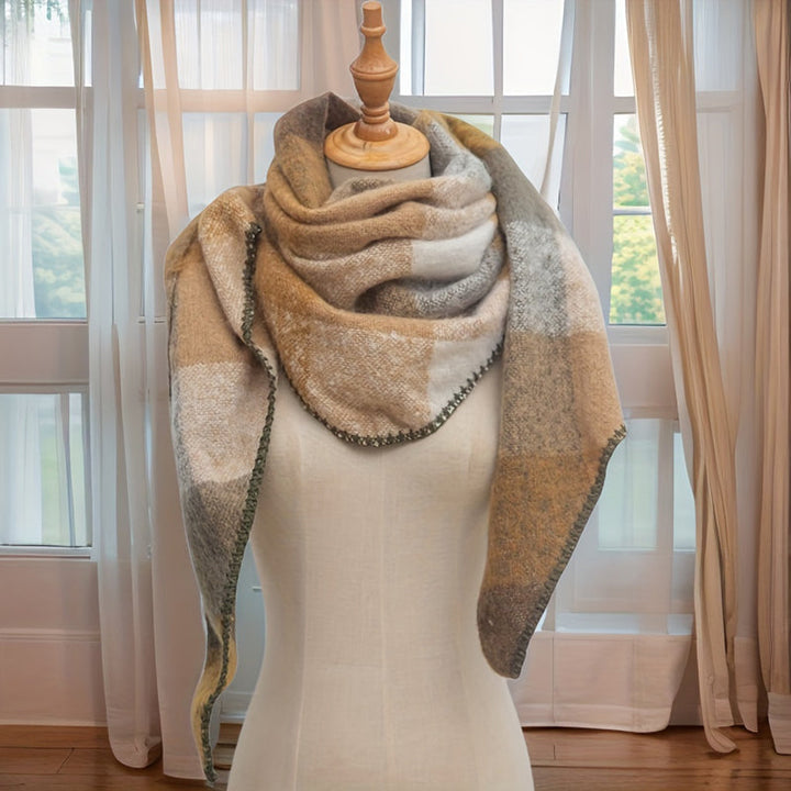 Freya | Warm Plaid Scarf
