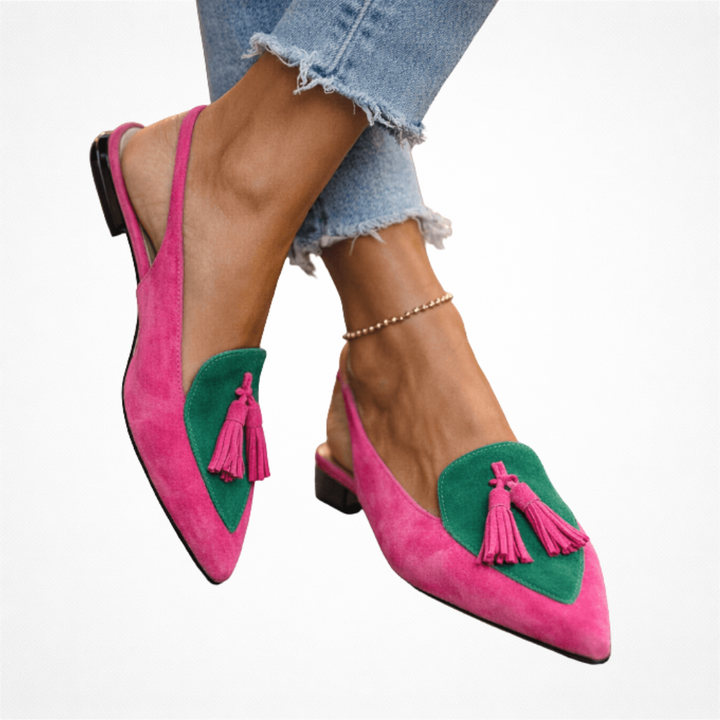 Nexoria | Bicolor Pom Pom Mules