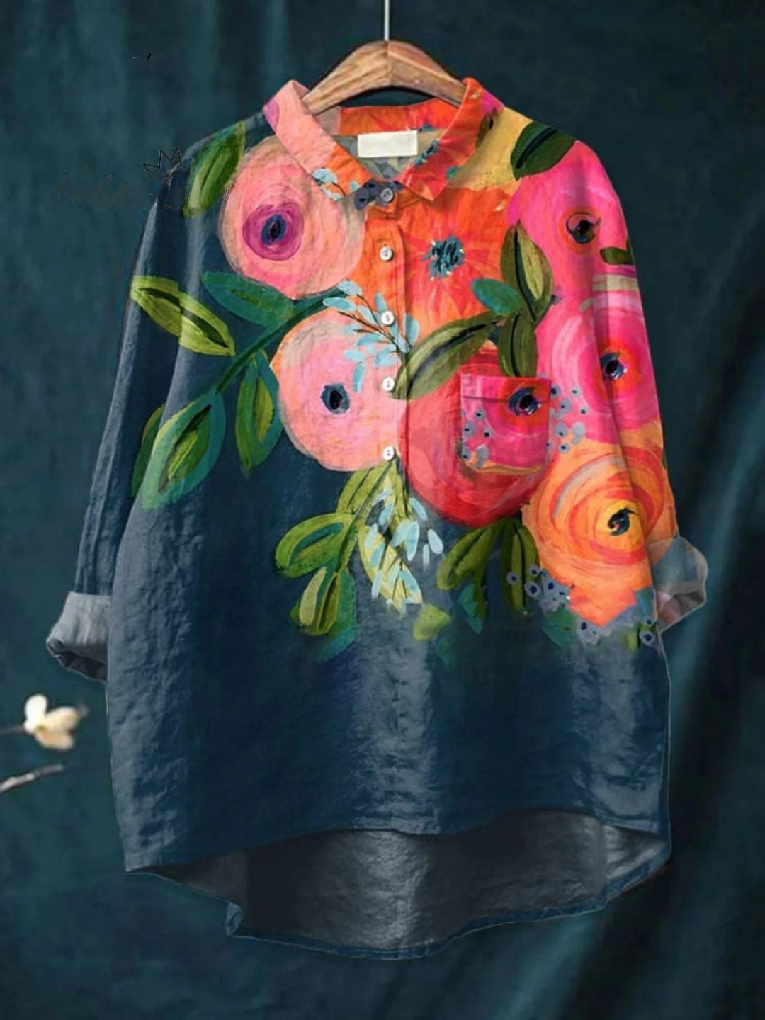 Paige | Flower Art Print Blouse