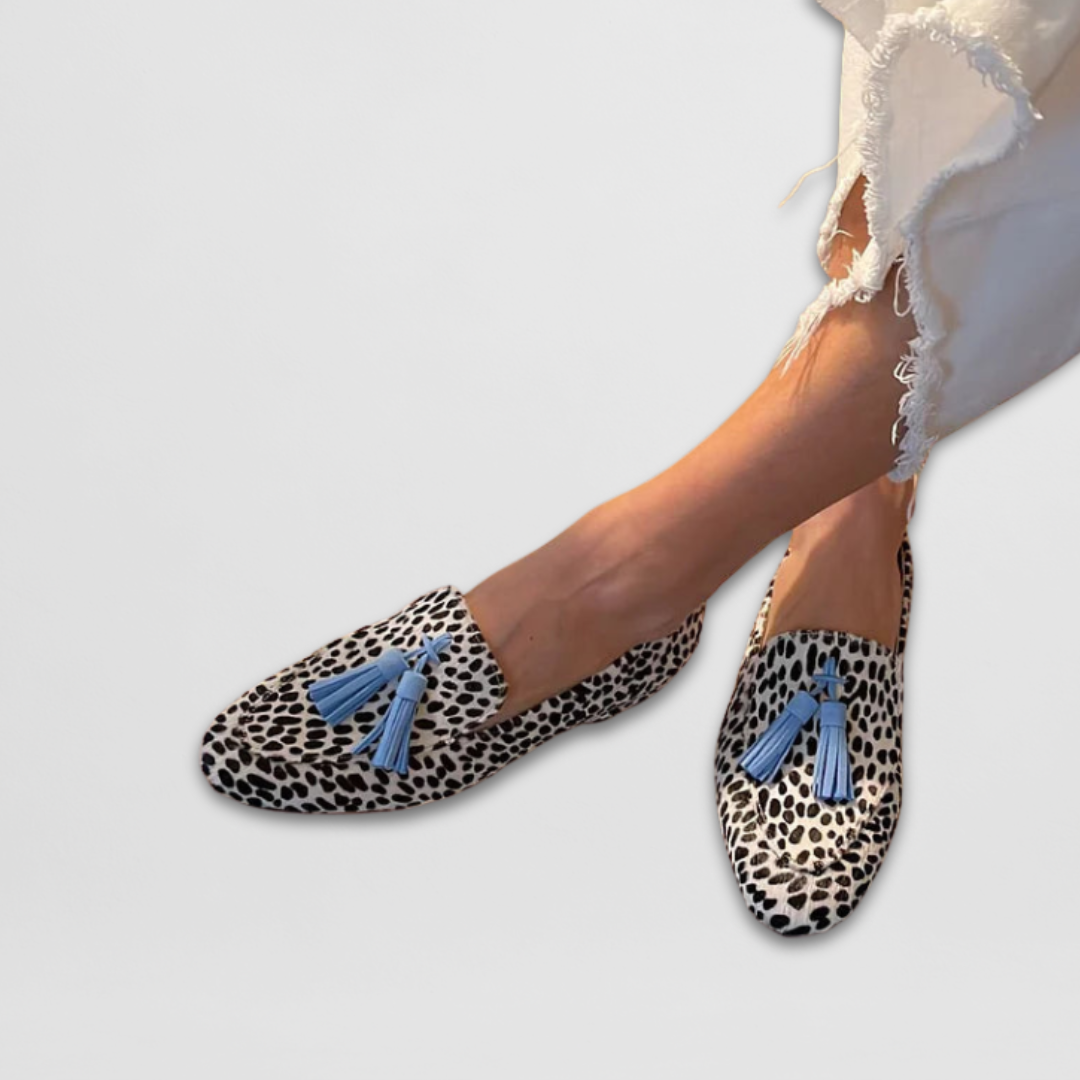 Tassie | Leopard Tassel Slipper