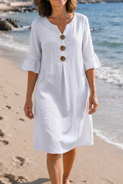 Avira | Summer Dress with Buttons