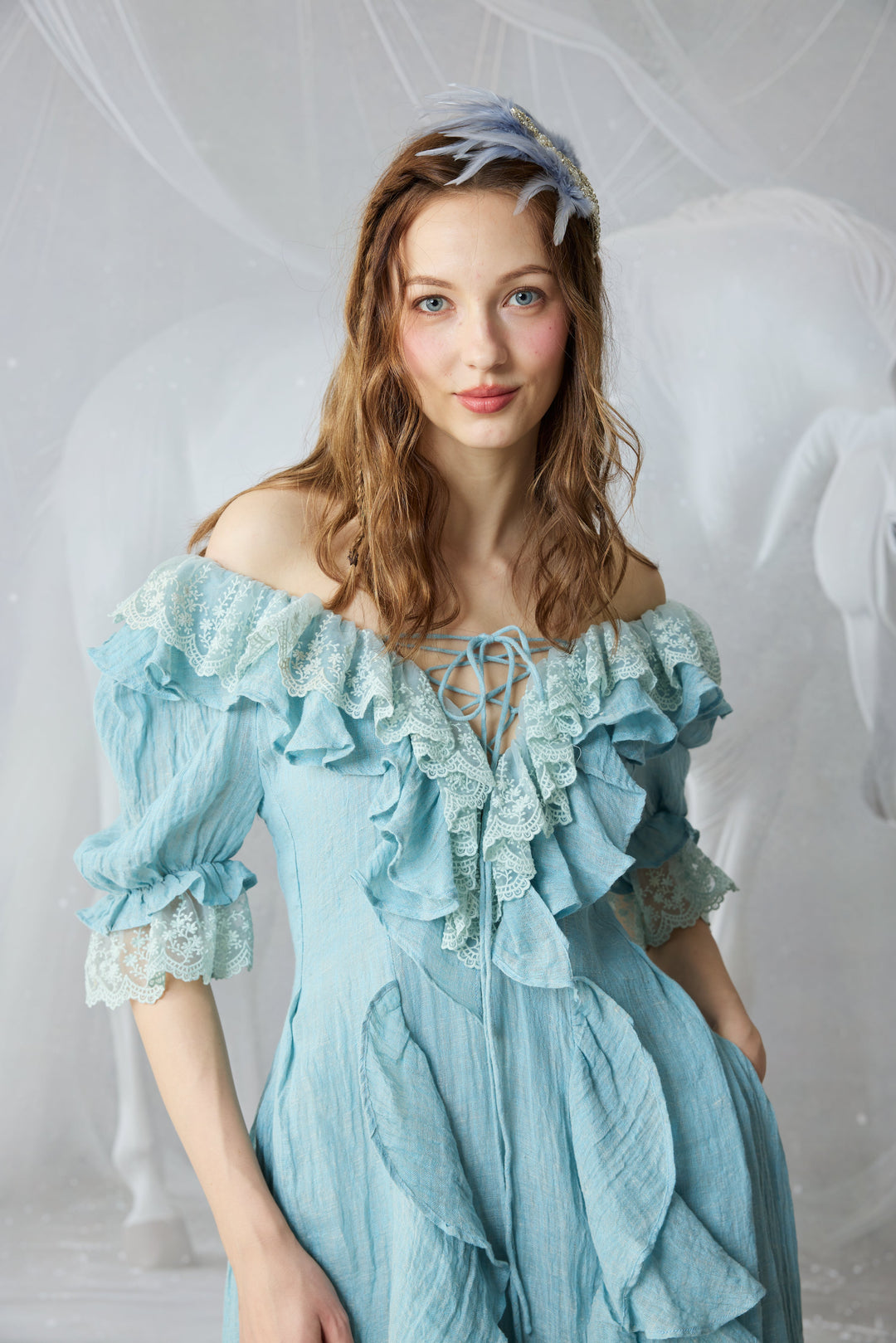 Dewdrops 16 | Maxi Linen Dress Gown