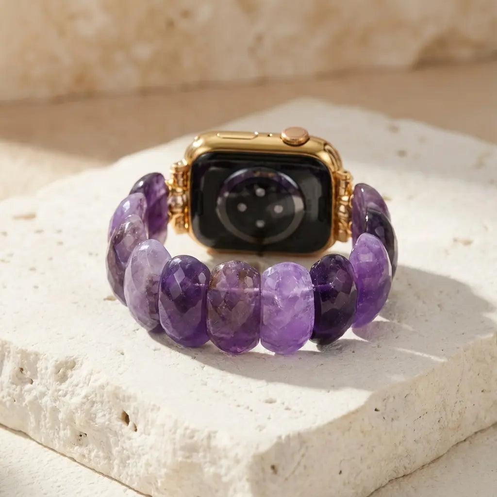 Nora | Amethyst Clarity Apple Watch Band (Gold)