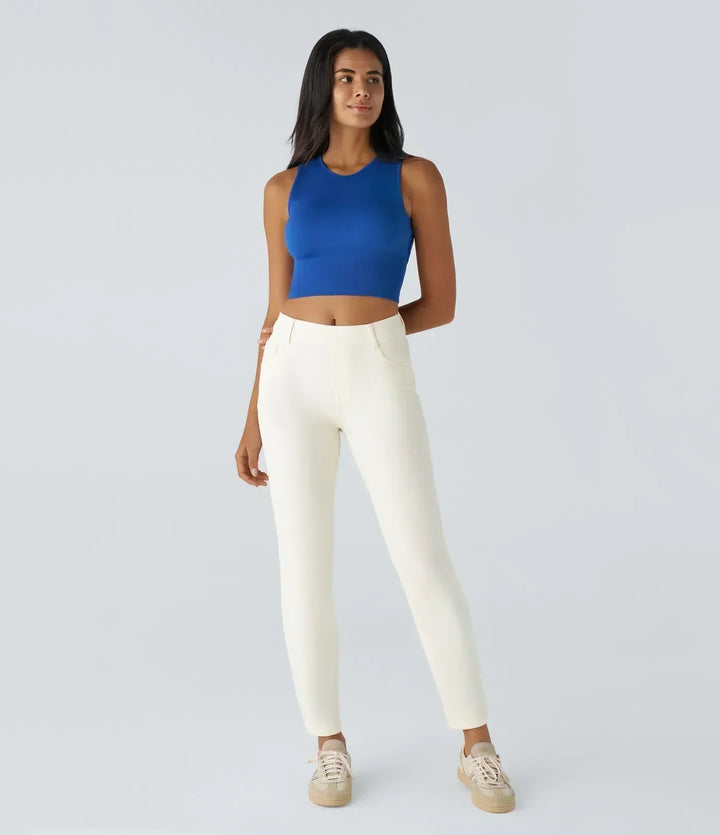 High Waist Elastic Comfort Pants
