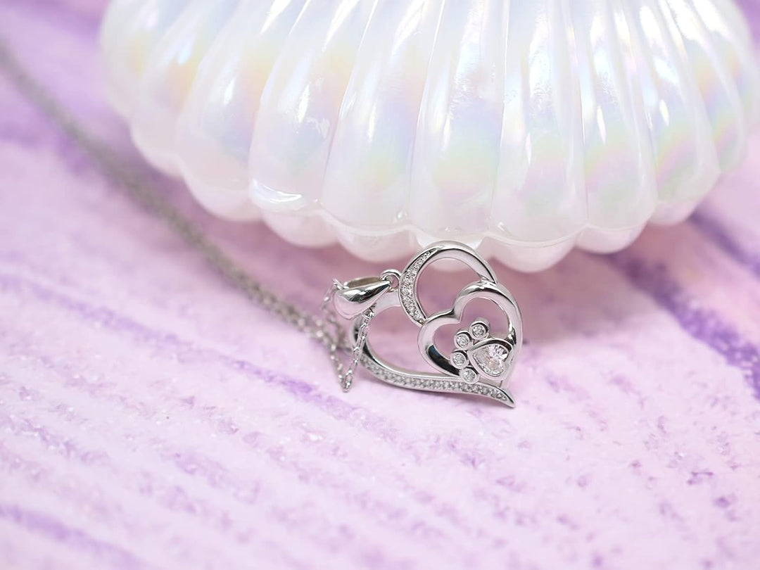Aurielle™ | Heart and Paw Pendant Necklace