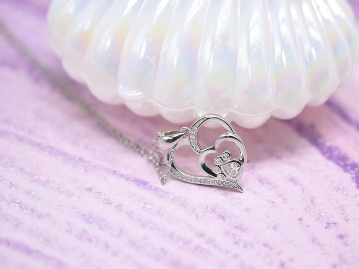 Aurielle™ | Heart and Paw Pendant Necklace