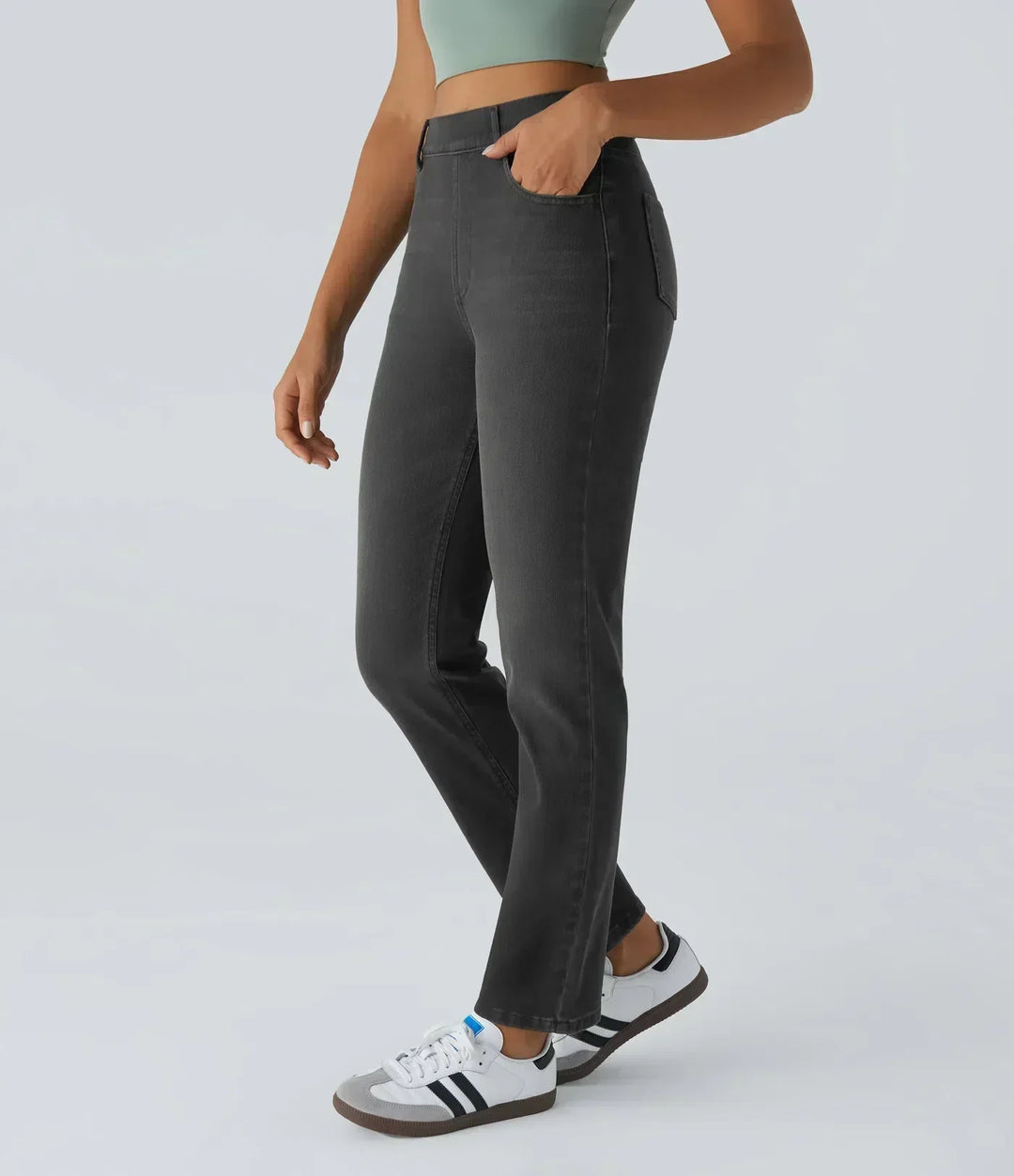 High Waist Elastic Comfort Pants