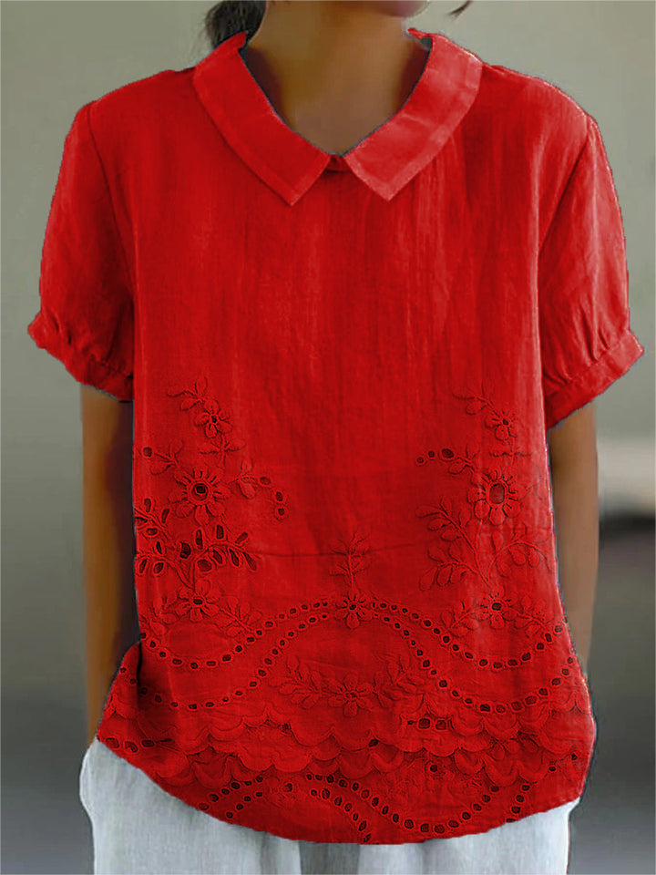Lily Floral Embroidered Shirt