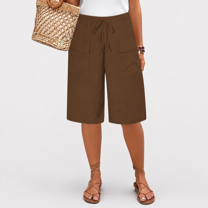 Celine | Linen Blend Shorts