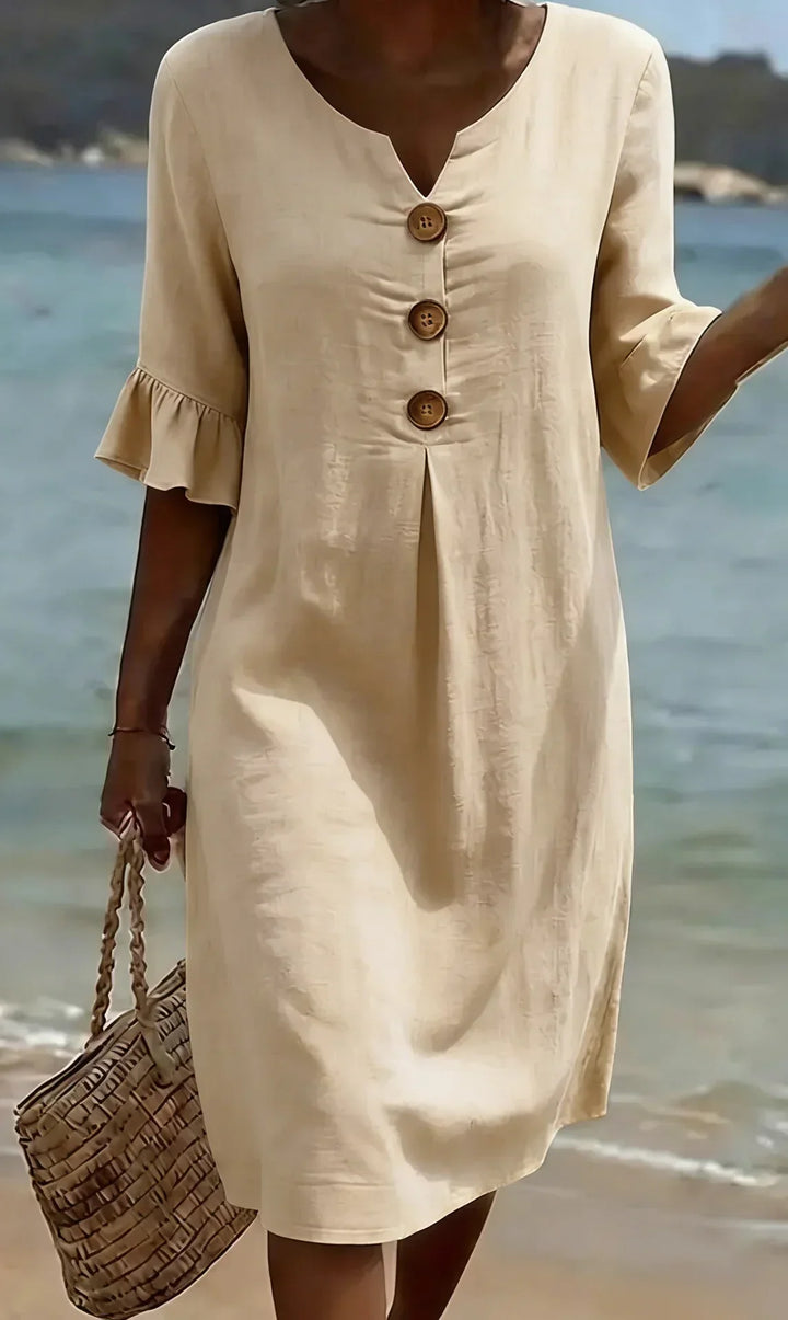 Avira | Summer Dress with Buttons