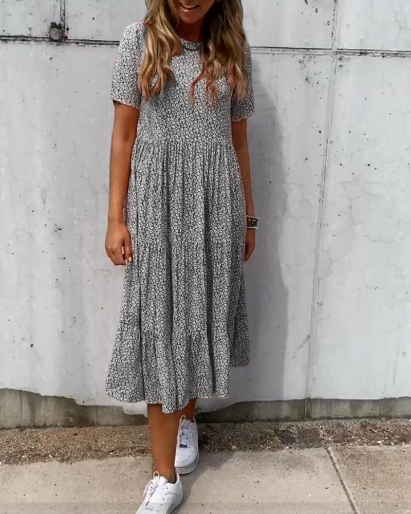 Floral Short Sleeve Dress