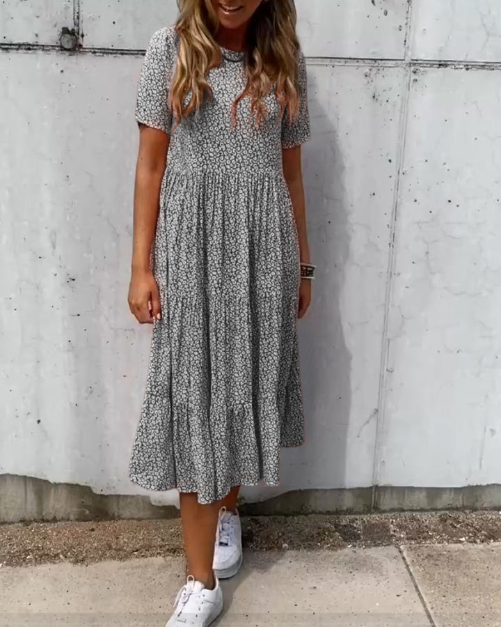 Floral Short Sleeve Dress