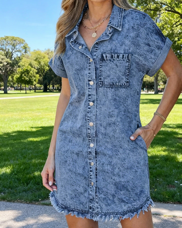 Kelia | Casual Denim Shirt Dress