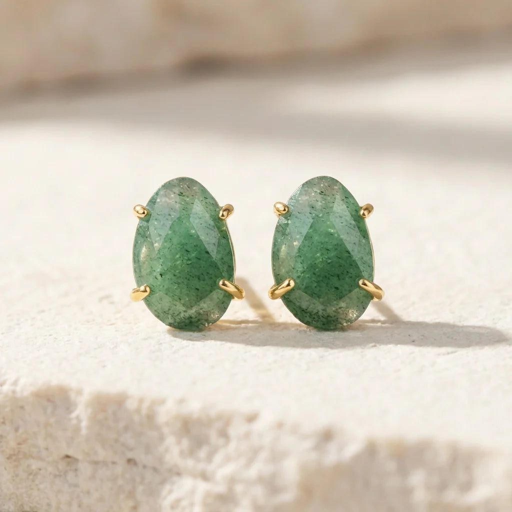 Meadow | Joyous Aventurine Stud Earrings