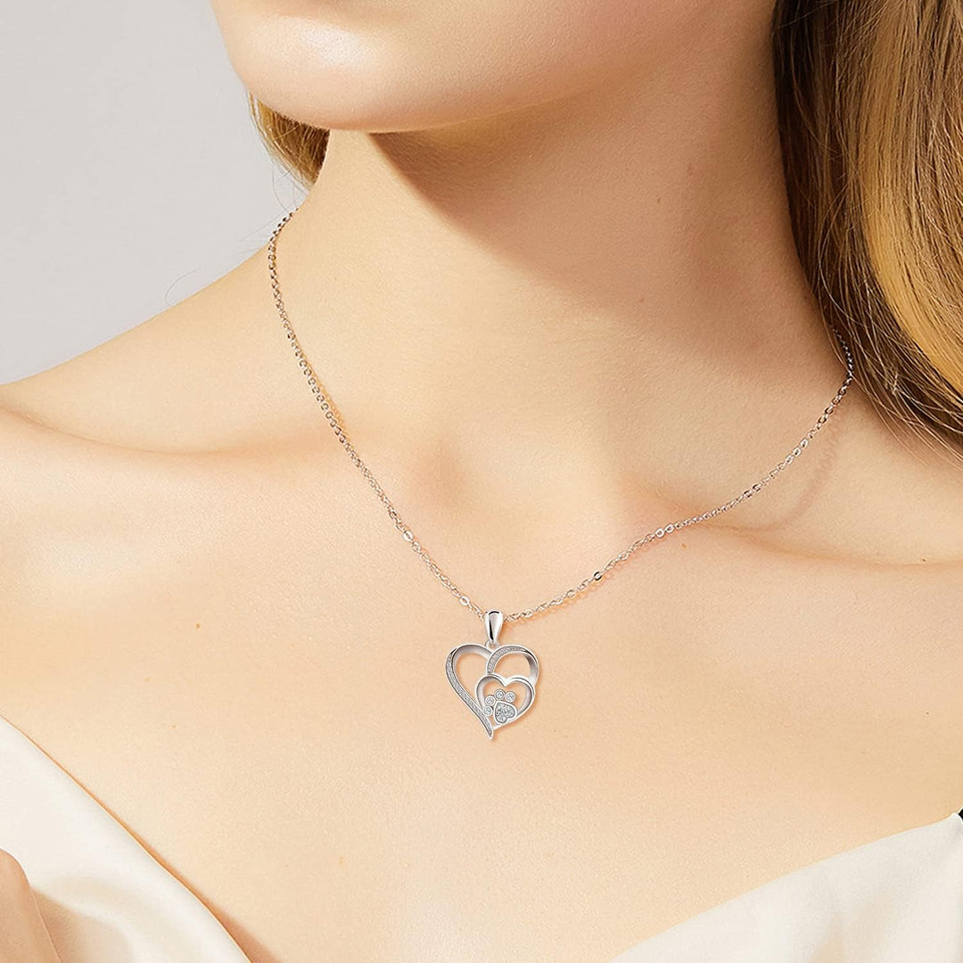 Aurielle™ | Heart and Paw Pendant Necklace