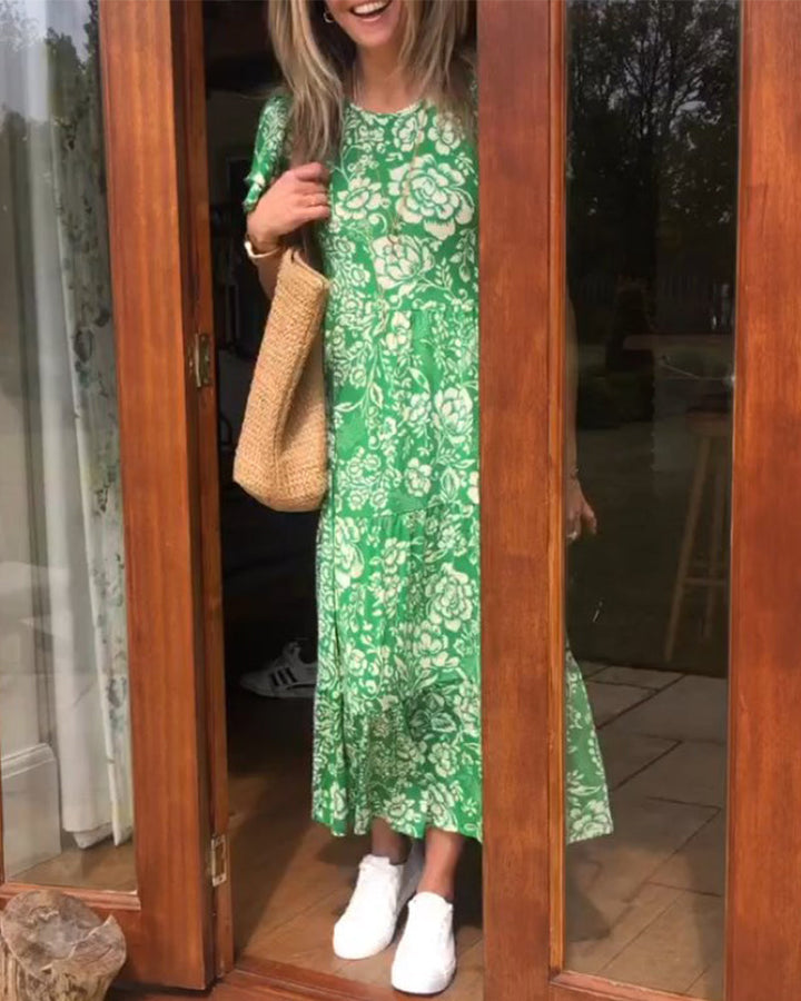 Floral Long Sleeve Maxi Dress