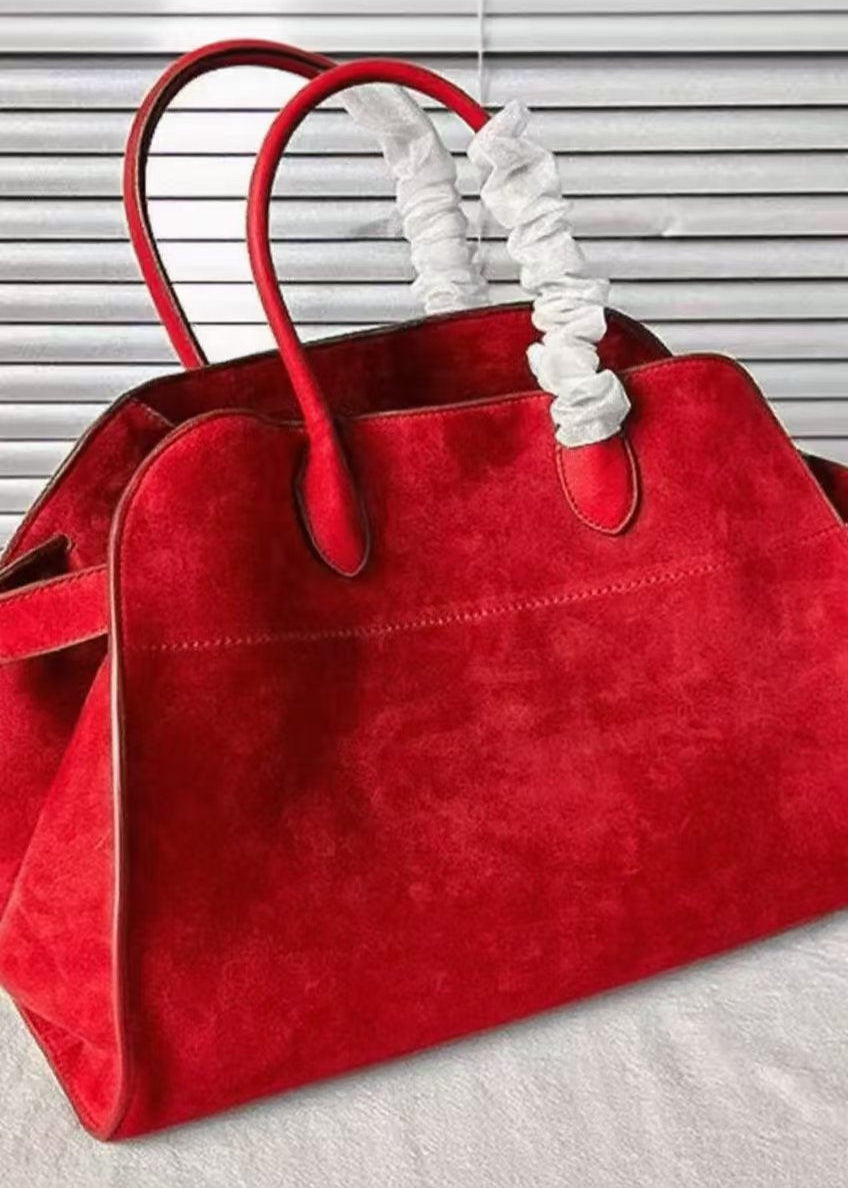 Fashion dark blue Large Capacity Suede Tote Handbag