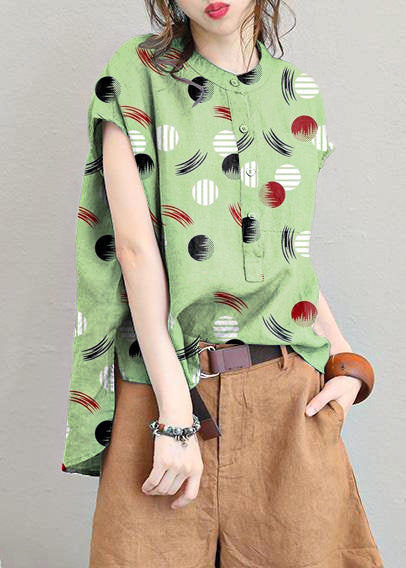 Unique Linen Tops with O-Neck, Women's Blouses, Low High Design, Plus Size Clothing, Gray Green Shirt