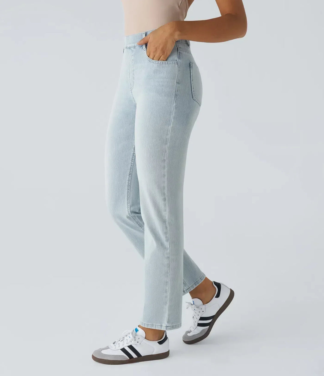 High Waist Elastic Comfort Pants