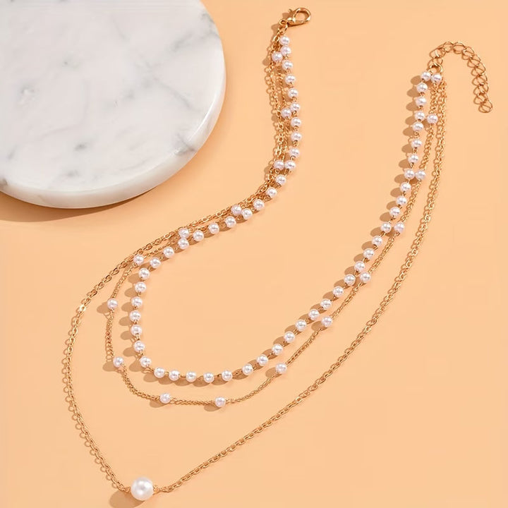 Rosamund | The Trinity Pearl Layer Necklace Set