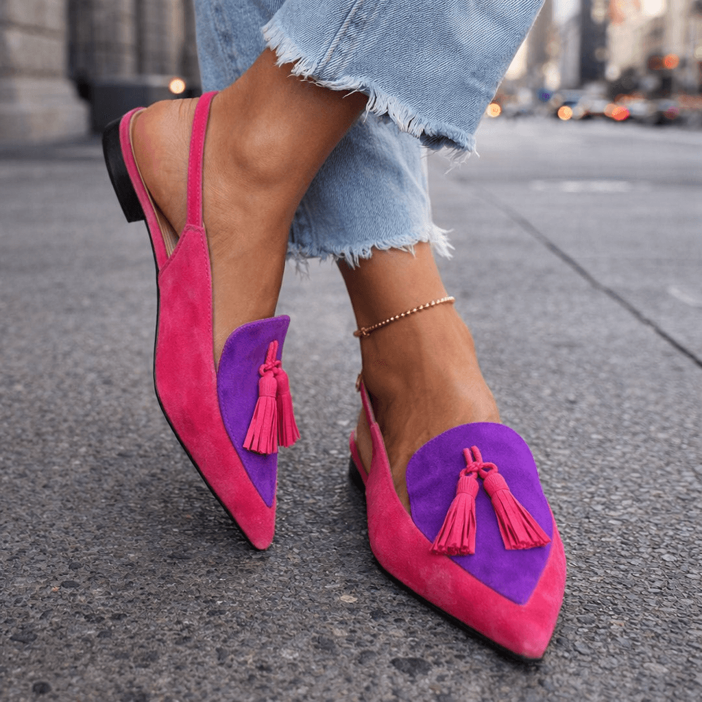 Nexoria | Bicolor Pom Pom Mules