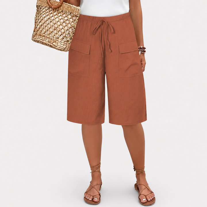 Celine | Linen Blend Shorts