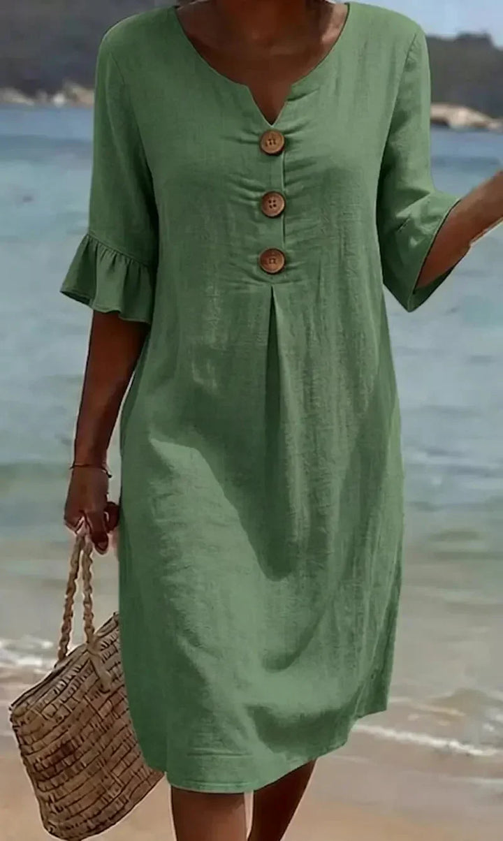 Avira | Summer Dress with Buttons