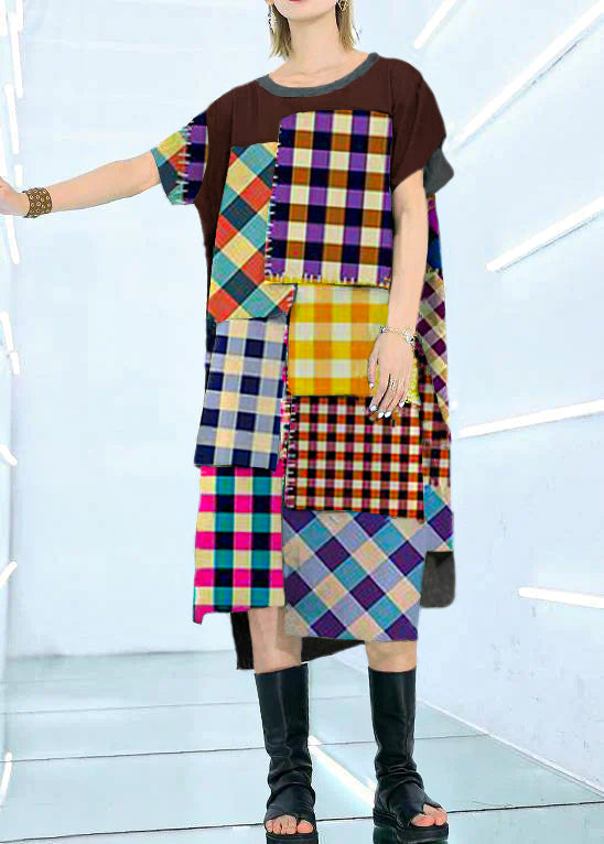 Black Cotton Asymmetrical Summer Dress