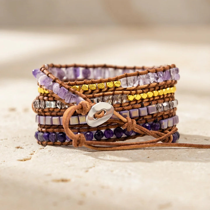 Poppy | Amethyst Elegance Wrap Bracelet