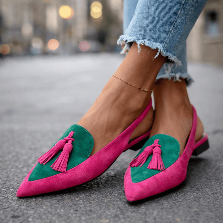Nexoria | Bicolor Pom Pom Mules