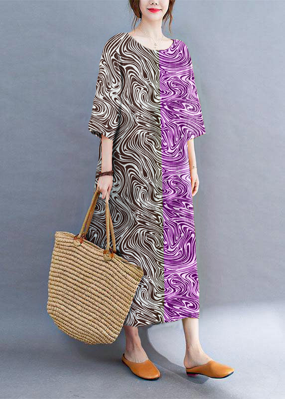 Colour Block Side-Open Summer Dress