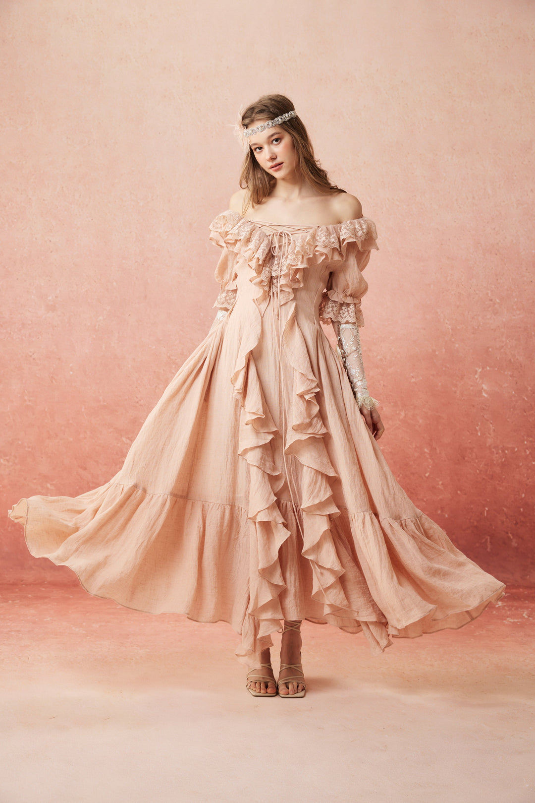 Dewdrops 16 | Maxi Linen Dress Gown