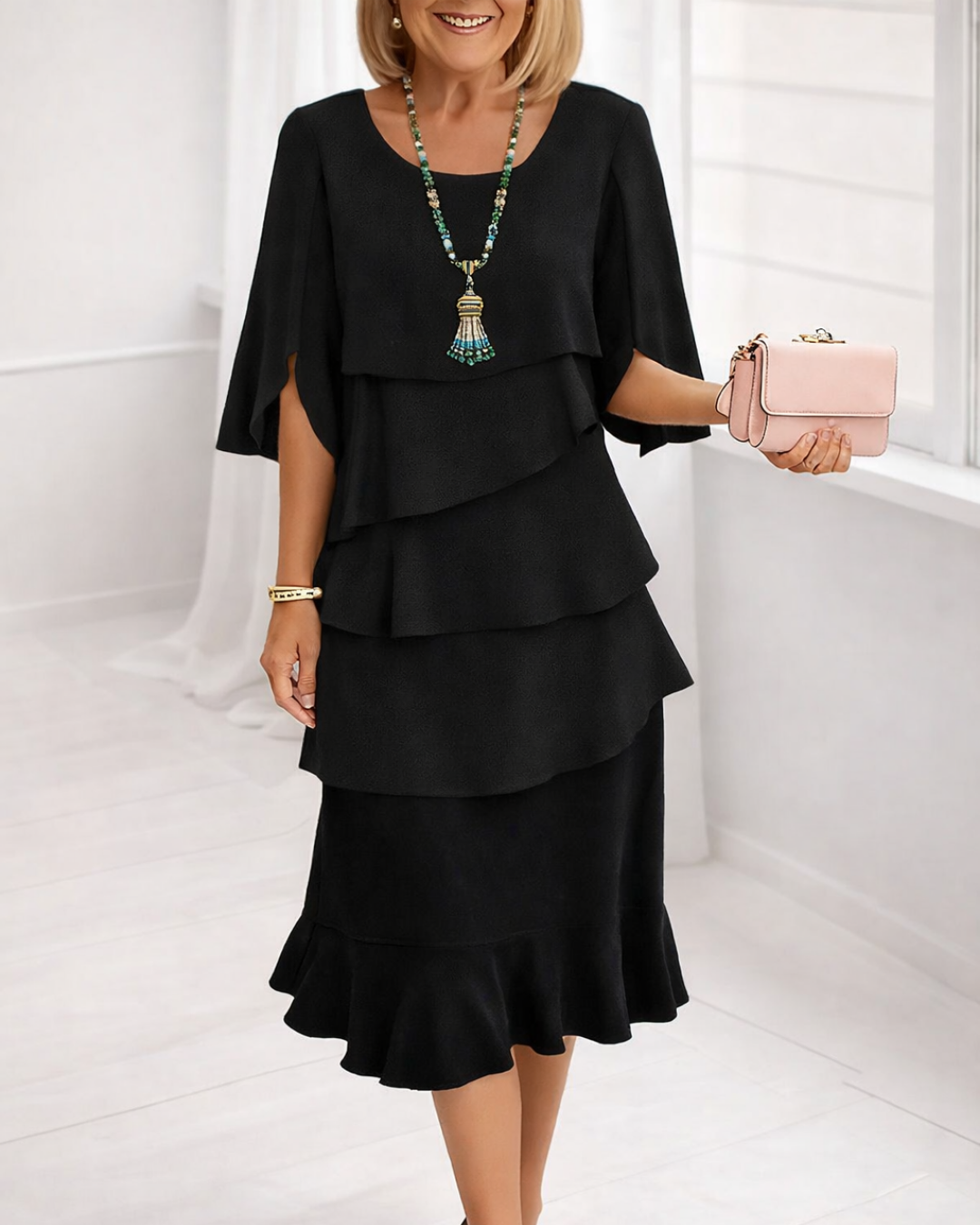 Patricia Ruffled Floral Midi Dress