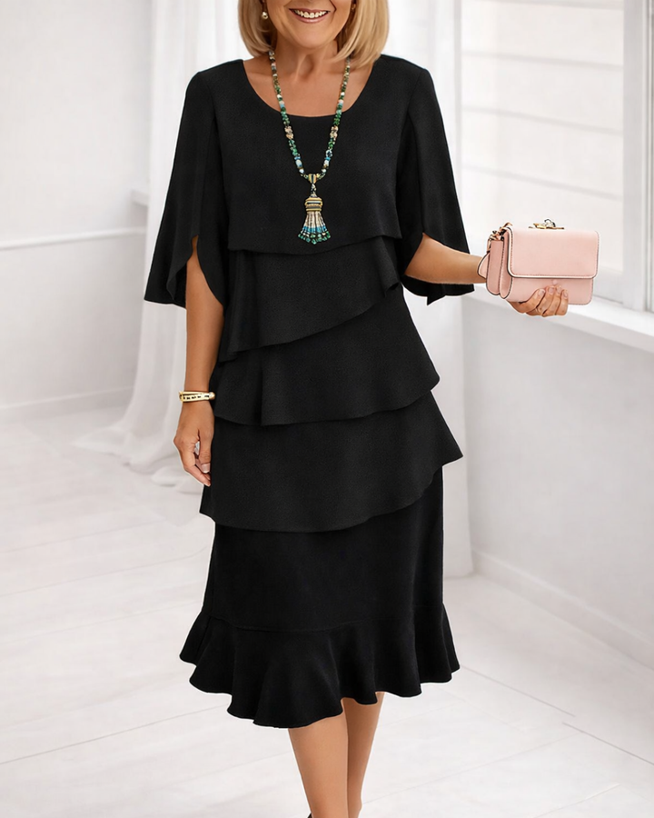 Patricia Ruffled Floral Midi Dress