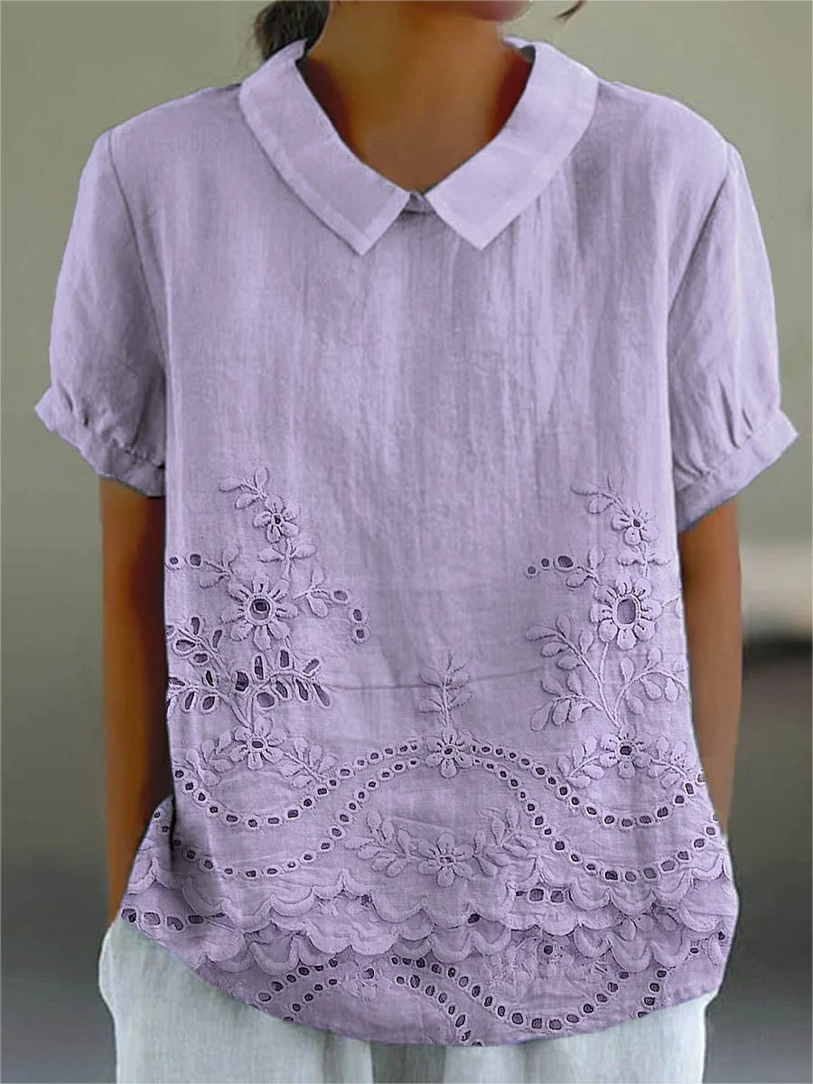 Lily Floral Embroidered Shirt