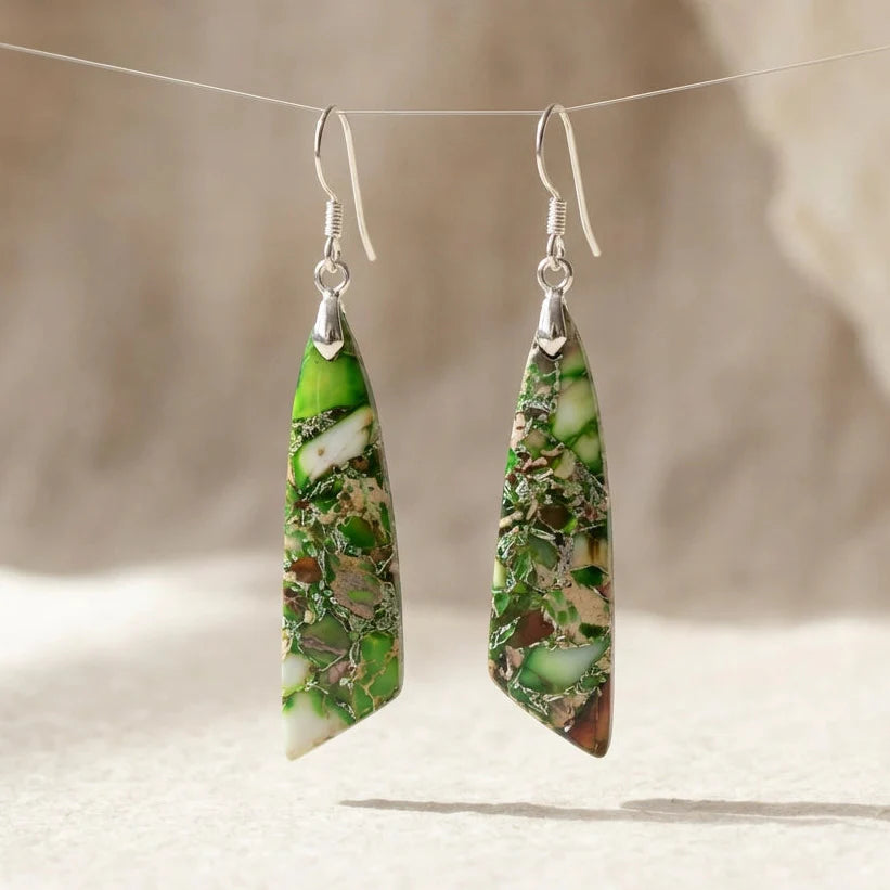 Fern | Earth Imperial Jasper Earrings