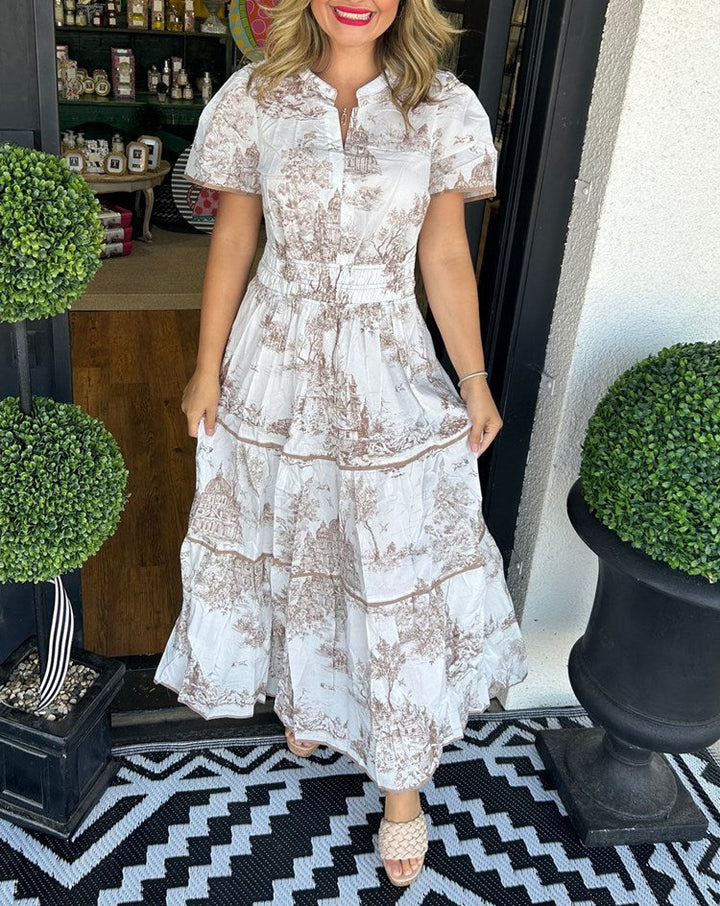 Classic Floral Maxi Dress