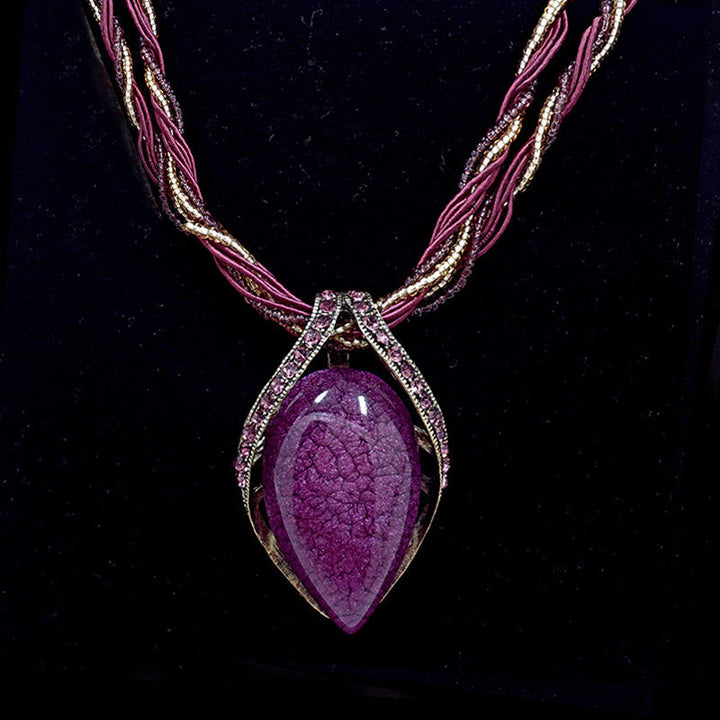 Lavender Zircon Water Drop Necklace