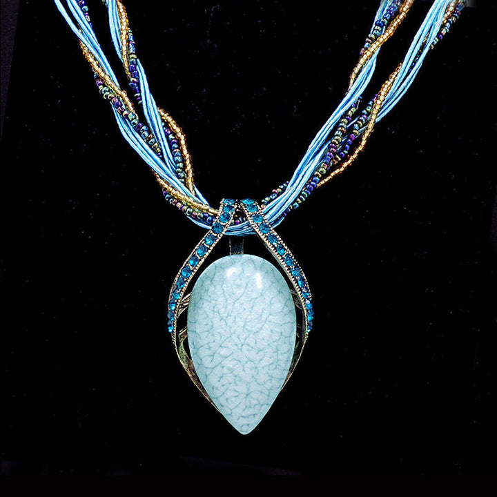 Lavender Zircon Water Drop Necklace