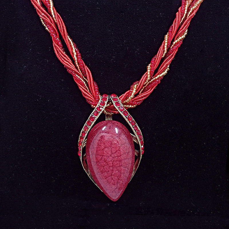 Lavender Zircon Water Drop Necklace