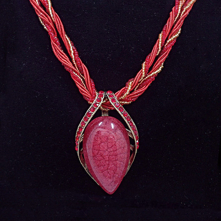 Lavender Zircon Water Drop Necklace