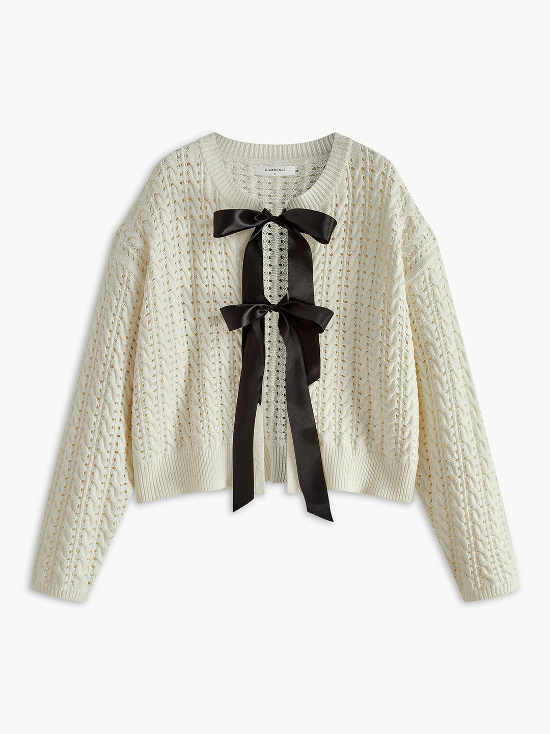 Bow Round Neck Cardigan - Women's Fashion Australia | Jarah Melbourne