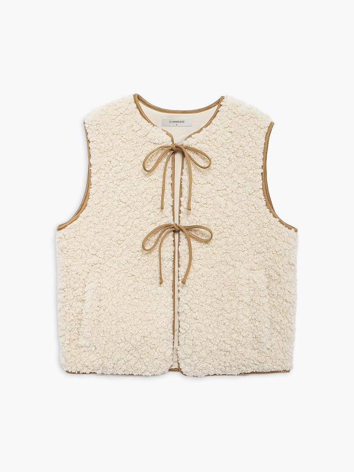 Lace Up Fleece Vest - Women's Fashion Australia | Jarah Melbourne