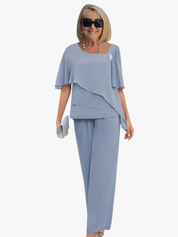 Willa | Flowy Chiffon Pant Set