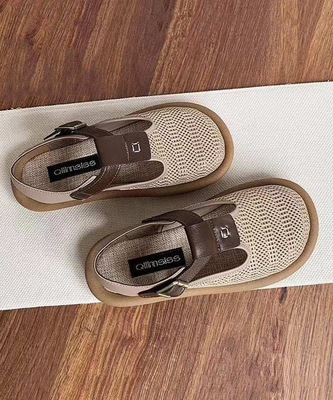 Beige Mesh Casual Hiking Sandals