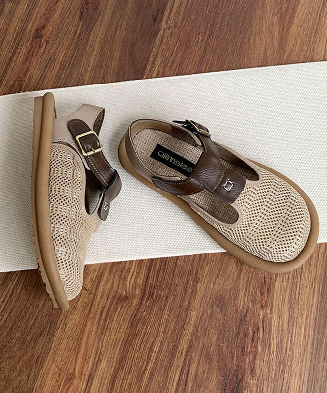 Beige Mesh Casual Hiking Sandals